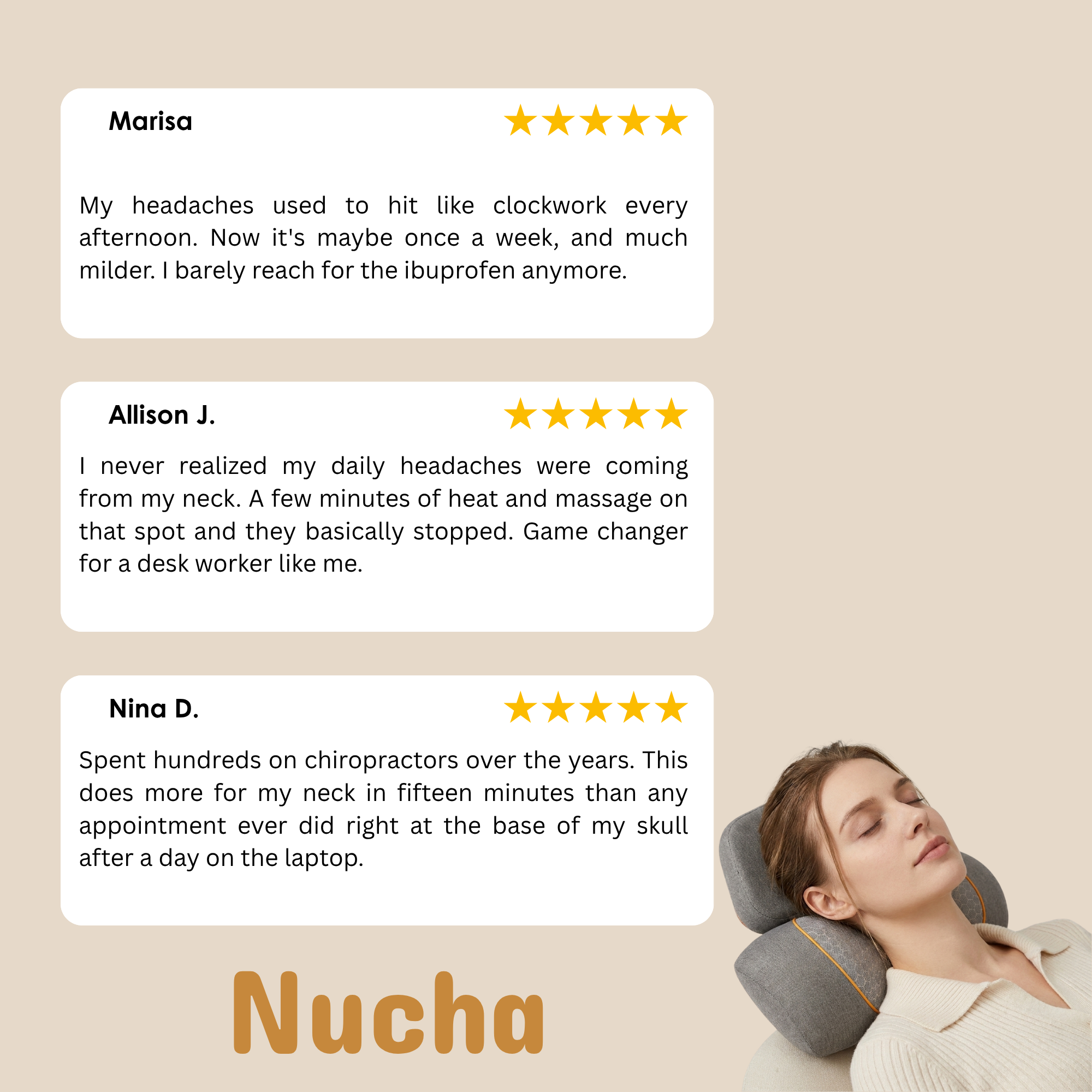 Nucha Heated Neck Massager Pillow
